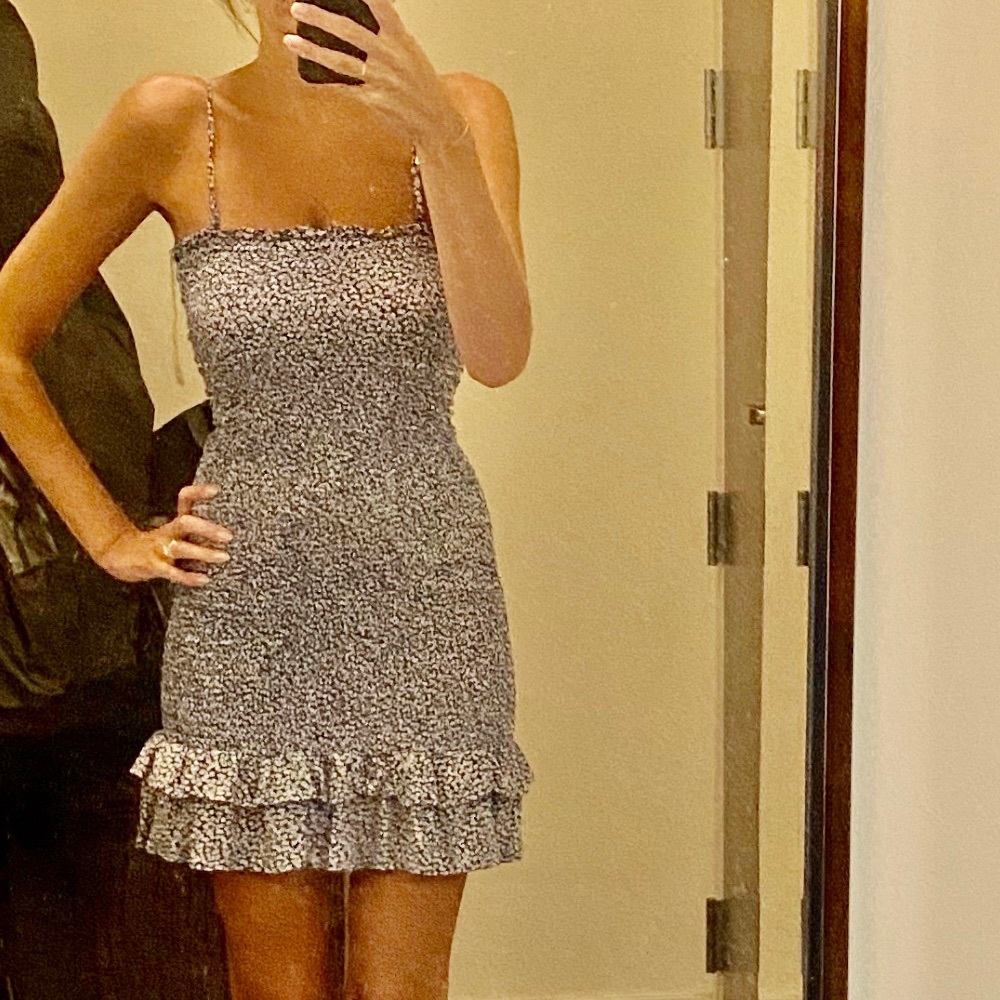 American Eagle Smocked Tube Ruched Dress - Picture 7 of 7